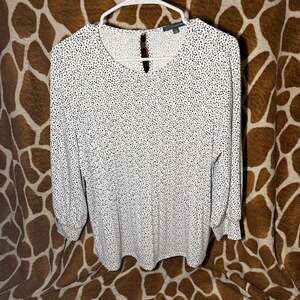 Adrianna Papell Speckled Print Blouse